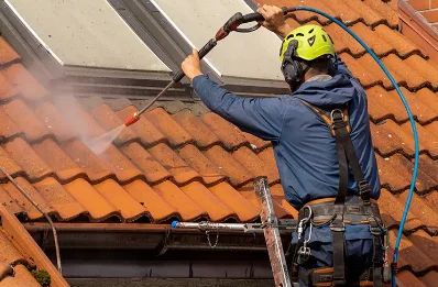 Démoussage et hydrofuge de toiture à la Roquille